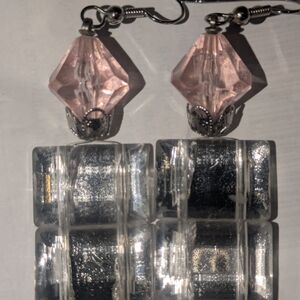 3/$15 Pink and Silver Earrings